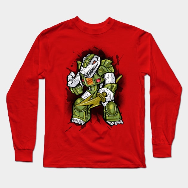 Gruesome Gator Long Sleeve T-Shirt by ThrashHeavy